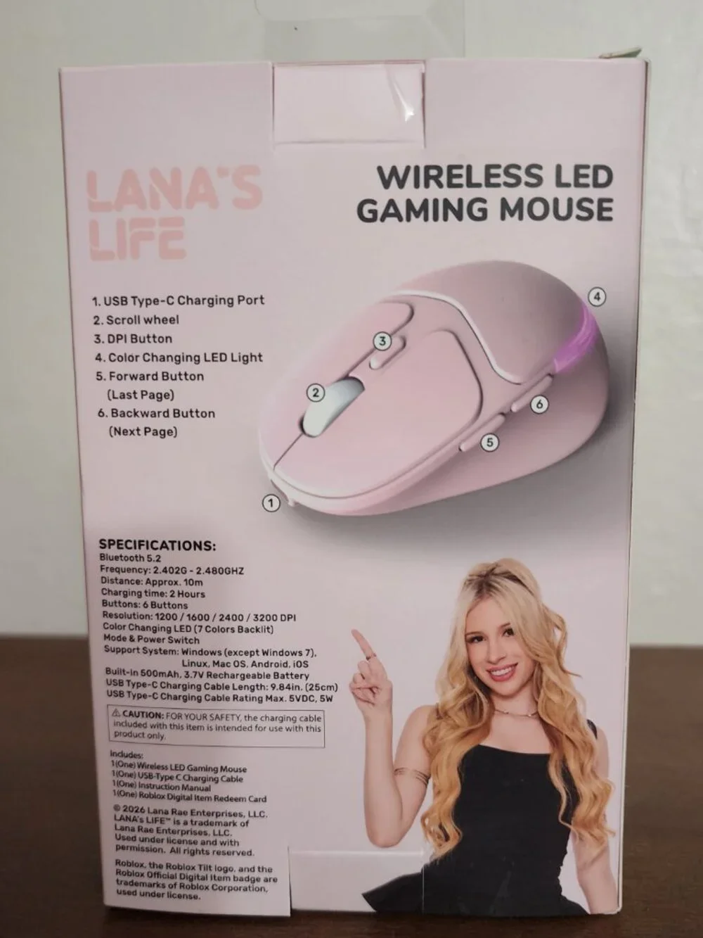 Lana's Life Wireless LED Gaming Mouse